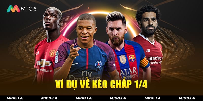 Ví dụ về kèo chấp 1/4